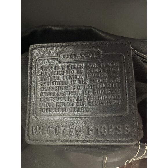 Coach 10938 Y2K Black Leather Shoulder Crossbody Convertible Bag Handbag Purse - Picture 4 of 5